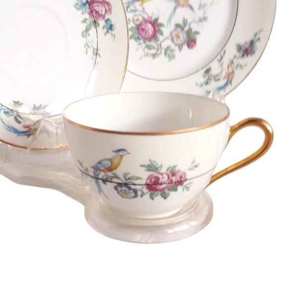 Antique French Limoges J-B Bird & Floral Tea Set Granny Core Light Academia - Picture 2 of 9